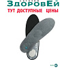 Стельки БОЛИ.NET 128 БН, антибактериальные с широким каркасом (39-40)