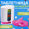 Таблетница 7 конт 4 секц 12*9,6*5,9см Неделька утро/день/вечер