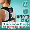 Корректор /фиксатор осанки р-р L-XL на фастексах чёрн